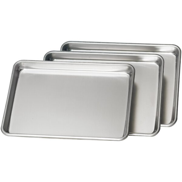 Tramontina Aluminum Baking Sheet Pan, Quarter Size, 9.5"L x 13"W, 3 ct