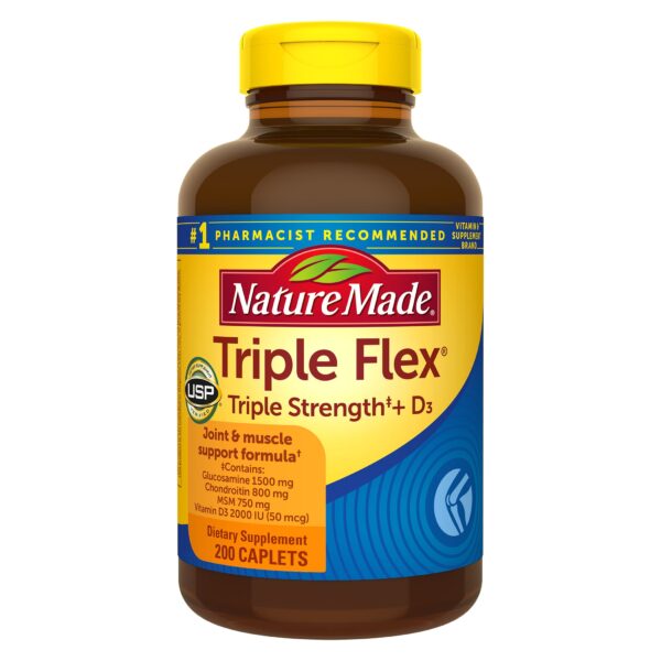 Nature Made TripleFlex Triple Strength + D3, 200 Caplets