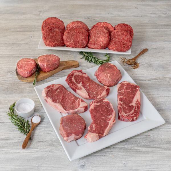 Chicago Steak Premium Angus Beef Butcher Assortment , 17 Total Packs, 8 Lbs. Total