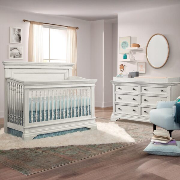 Imagio Baby Ashley 2-piece Crib Set,  Brushed White
