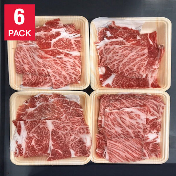 Authentic Wagyu Japanese A5 Chuck Roll Bulgogi Style Slices, 6 Total Packs, 3 Lbs. Total