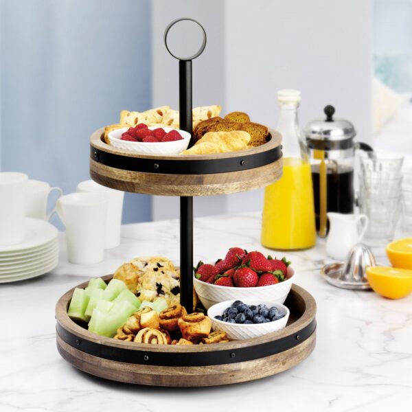 Mikasa Vintage Mango Wood 2-Tier Lazy Susan
