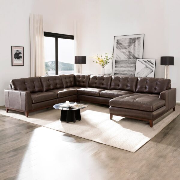 Aquarius 4-piece Leather Sectional