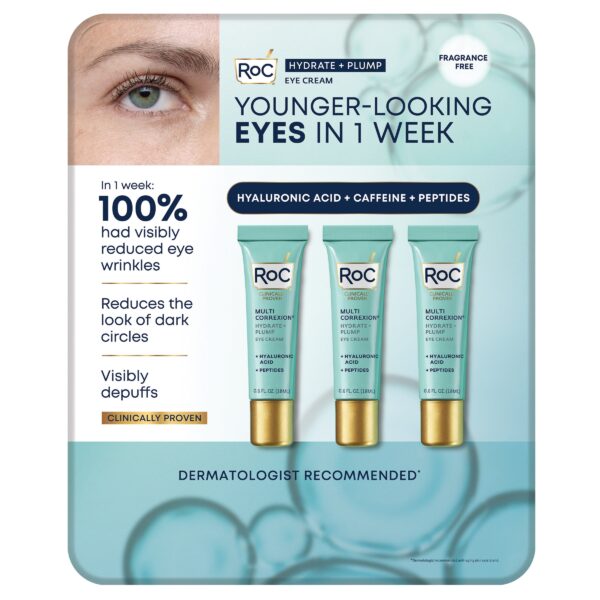 RoC Hydrate and Plump Eye Cream, 0.6 oz, 3-pack