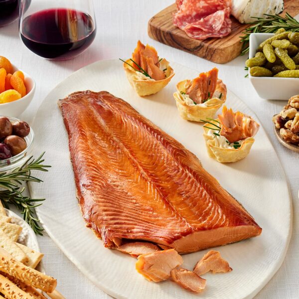 SeaBear Wild Sockeye & King  Smoked Salmon Fillet Duo, Total 2lbs. (1 lb each)