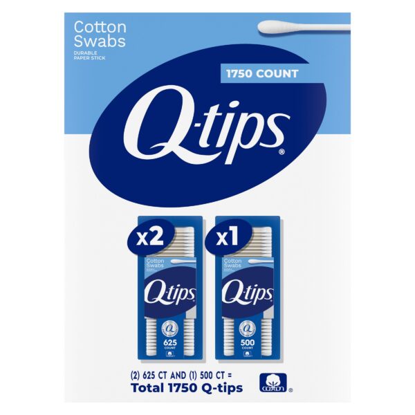 Q-Tips Cotton Swabs 3-pack, Total 1750-count