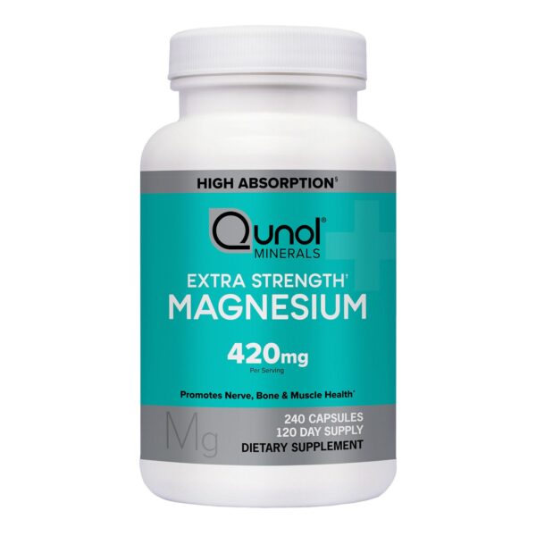 Qunol Extra Strength Magnesium 420 mg, 240 Capsules