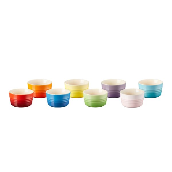 Le Creuset Stackable Ramekins, 8-piece Rainbow Multi Color