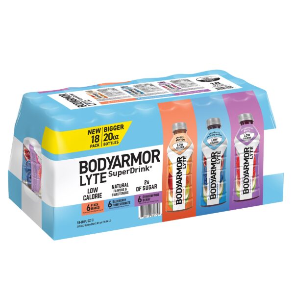 BODYARMOR Lyte SuperDrink, Variety Pack, 20 fl oz, 18-count