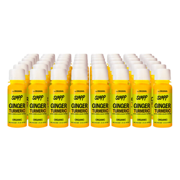 SLAPP Organic Ginger & Turmeric Daily Booster Shots 48-Ct