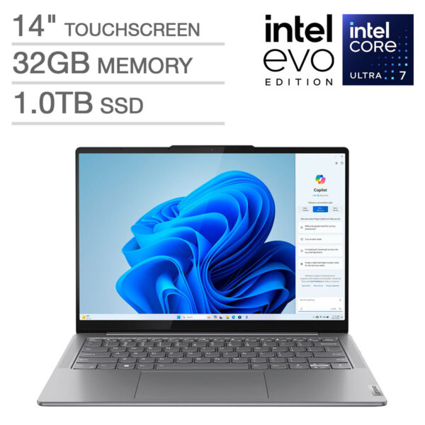 Lenovo Slim 7i 14" Touchscreen Intel Evo Platform Laptop - Intel Core Ultra 7 Processor 155H - OLED WUXGA (1920 x 1200) - Windows 11