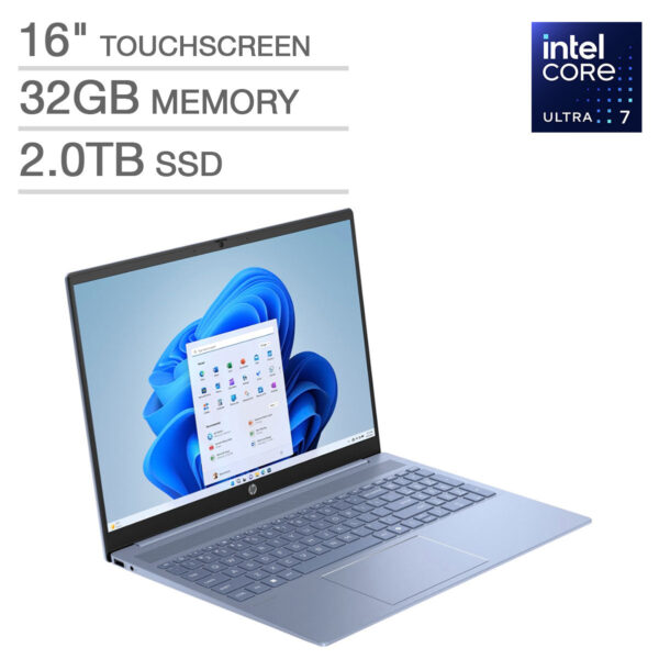 HP Pavilion 16" Touchscreen Laptop - Intel Core Ultra 7-155U - GeForce MX570 A - 1920 x 1200 - Windows 11 - 32GB RAM - 2TB SSD