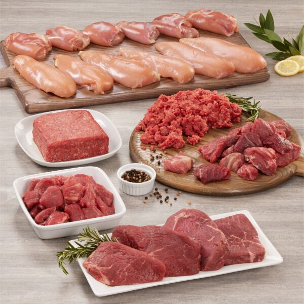 Boxed Halal Beef & Chicken Locker Pack, 12 Total Packs, 16 Lbs Total