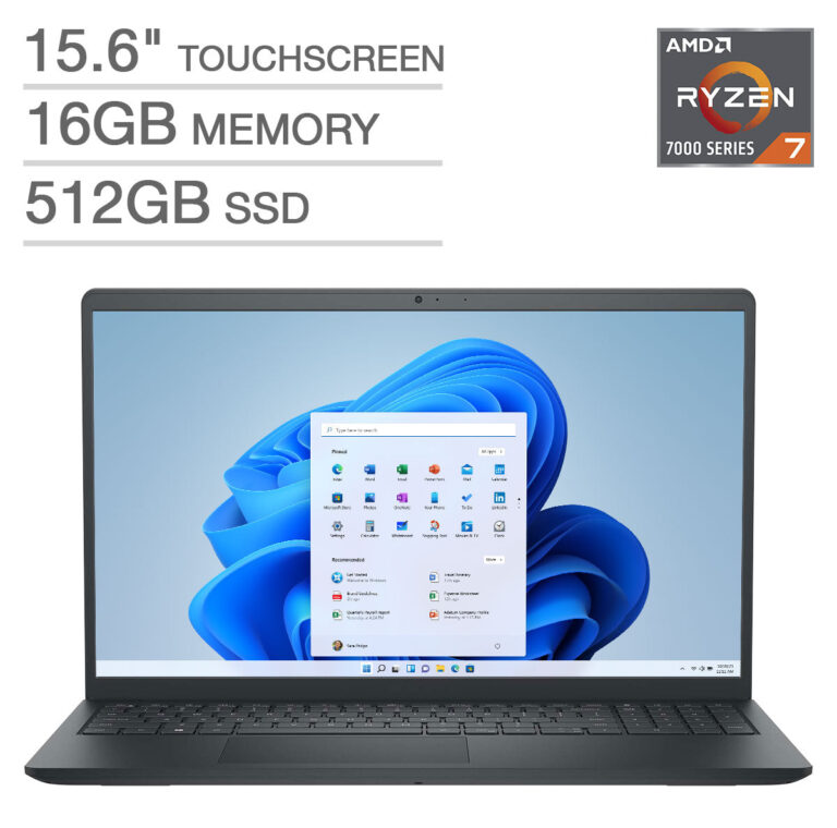 Dell Inspiron 15.6" Touchscreen Laptop - AMD Ryzen 7 7730U -  FHD (1920 x 1080) -  Windows 11