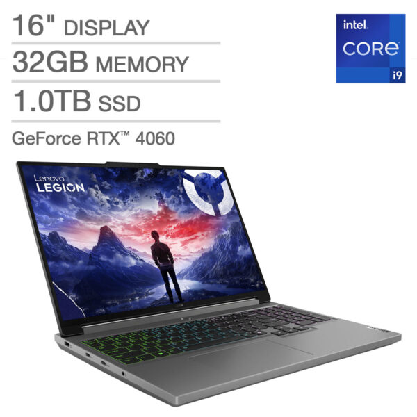 Lenovo LEGION 5i 16" Gaming Laptop - 14th Gen Intel Core i9-14900HX - GeForce RTX 4060 - 165Hz 2560 x 1600