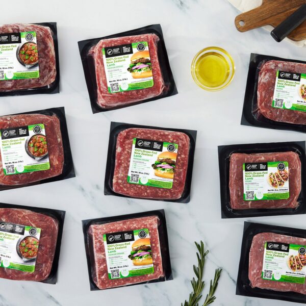 Silver Fern Farms - Net Carbon Zero by Nature 100% Grass-Fed New Zealand Lamb Premium Selection Box 9 Total Packs, 7.5lbs.