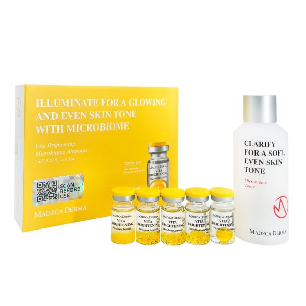 Madeca Derma Vita Brightening Microbiome Ampoule & Toner Set