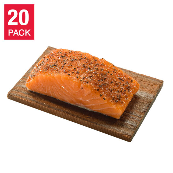Cedar Planked Salmon Portions, 20 - 6 oz, 7.5 lb Total