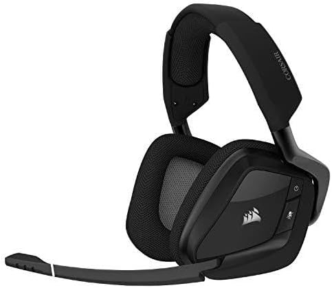 CORSAIR VOID RGB ELITE Wireless Gaming Headset – 7.1 Surround Sound – Omni-Directional Microphone – Microfiber Mesh Earpads – Up to 40ft Range – iCUE Compatible – PC, Mac, PS5, PS4 – Carbon