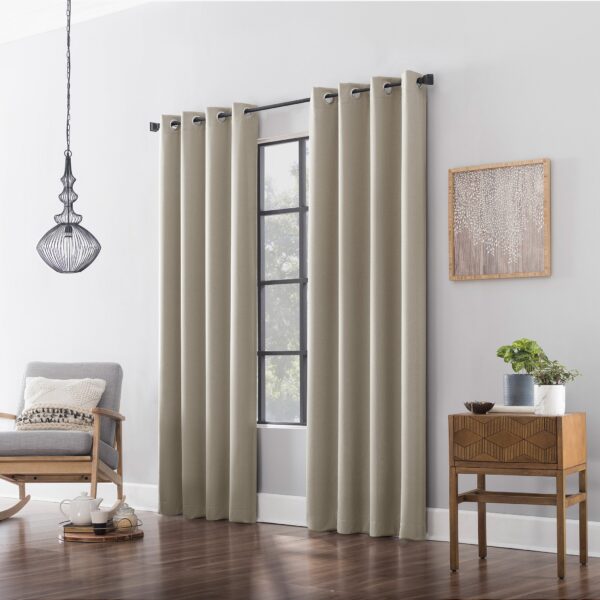 Sun Zero Hartford Room Darkening Grommet Curtains, 2-pack