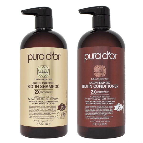 Pura d'or Salon Inspired Biotin Shampoo & Conditioner Set