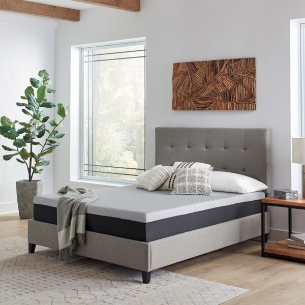 Sleep Science Hudson 10” Mattress with Upholstered Bed Frame