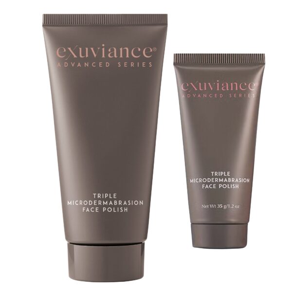 Exuviance Triple Microdermabrasion Face Polish Treatment Set, 3.8 fl oz