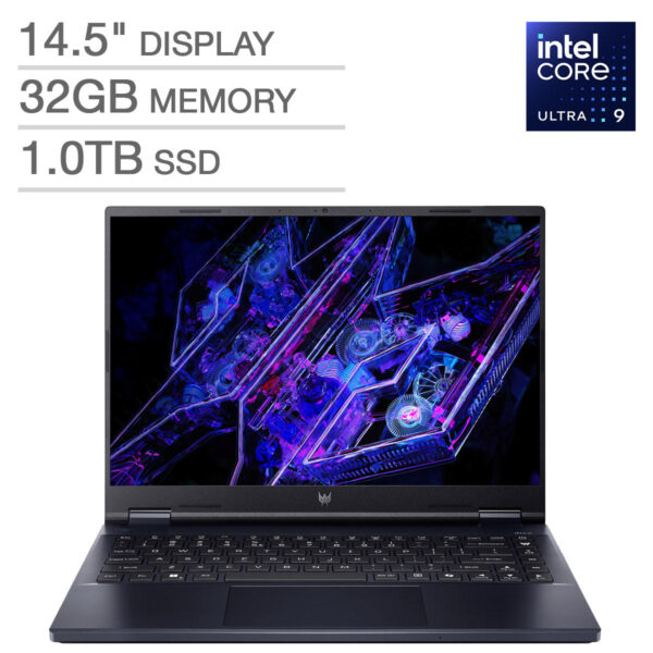 Acer Predator Helios 14.5” Gaming Laptop - Intel Core Ultra 9-185H - GeForce RTX 4070 - 165Hz WQXGA+ (3072 x 1920) Display - Windows 11