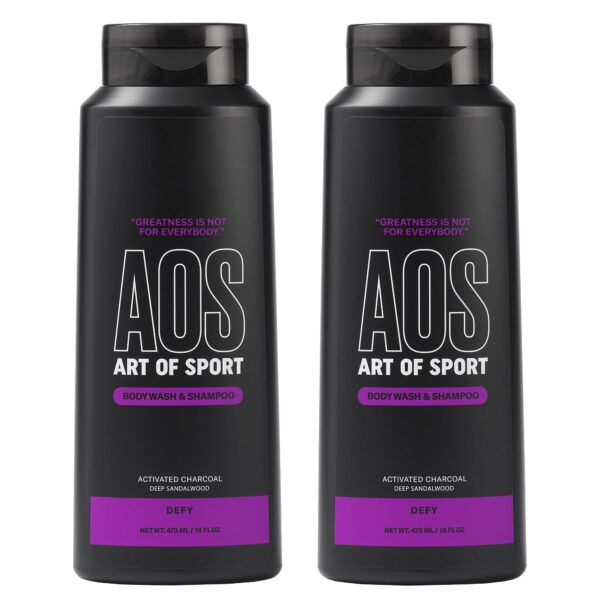 Art of Sport Men's 2-in-1 Body Wash and Shampoo, Defy, 16 fl oz, 2-pack