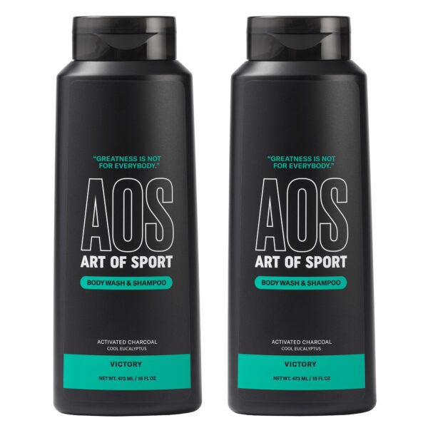 Art of Sport Men's 2-in-1 Body Wash and Shampoo, Victory, 16 fl oz, 2-pack