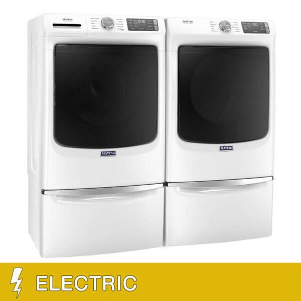 Maytag 4.5 cu. ft. Washer and 7.3 cu. ft. ELECTRIC Dryer with Advanced Moisture Sensing with Storage Pedestals