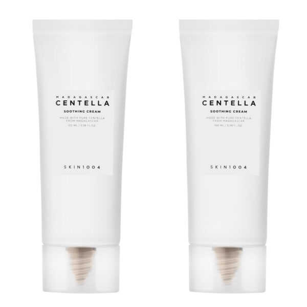 Skin1004 Madagascar Centella Soothing Facial Cream, 3.38 fl oz, 2-pack