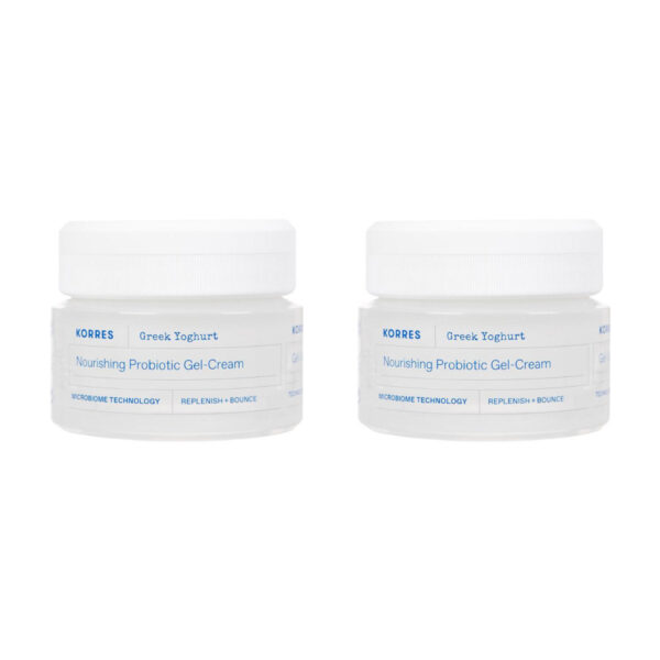 KORRES Greek Yoghurt Nourishing Probiotic Gel-Cream, 1.35 fl oz, 2-pack
