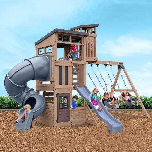 Gorilla Skyline Lookout Outdoor Swing Set - Do It Yourself or Installed