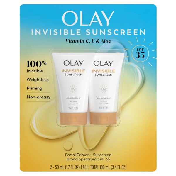 Olay Invisible Sunscreen SPF35, 1.7 fl oz, 2-pack