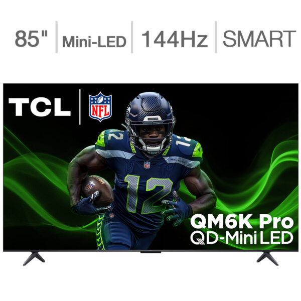 TCL 85" Class - QM6 Pro Series - 4K UHD QD-Mini LED Smart TV  - Allstate 3-Year Protection Plan Bundle Included for 5 Years of Total Coverage*