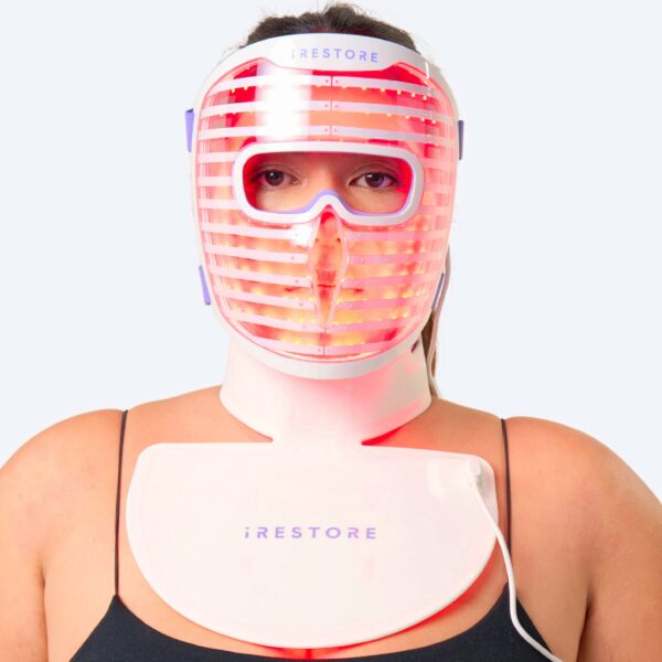 iRestore Illumina LED Face, Chest & Neck Mask Light Therapy Device