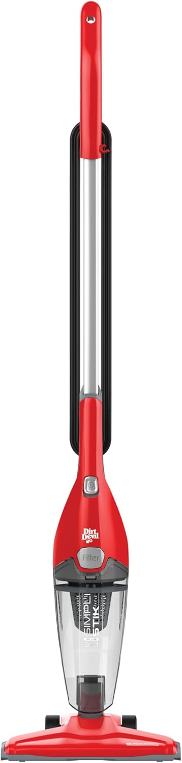 Dirt Devil Simpli Stik Plus 3-in-1 Vacuum Cleaner, Lightweight, Bagless, Ideal for Dorms, Apartments and Other Small Spaces, Corded Vacuum Cleaners for Home Use