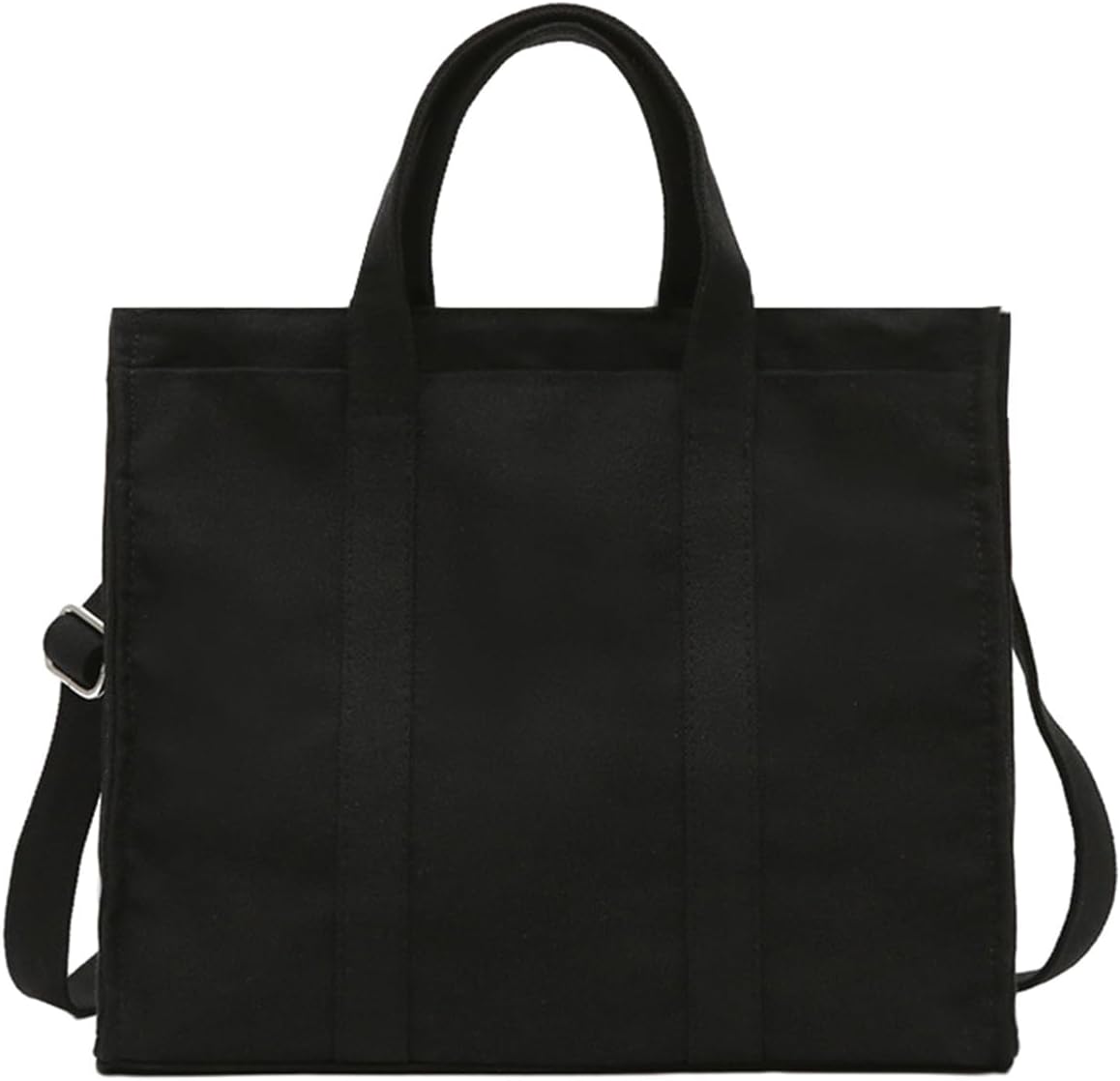 Canvas Tote Bag with Compartments Multi-Pocket Crossbody Bags Casual Work Tote Bags for Women Travel Shoulder Bag