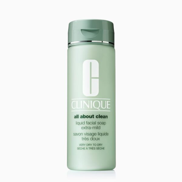 Clinique 3-Step All About Clean Liquid Facial Cleanser Soap For Very Dry To Dry Skin Types, 1 Fl Oz