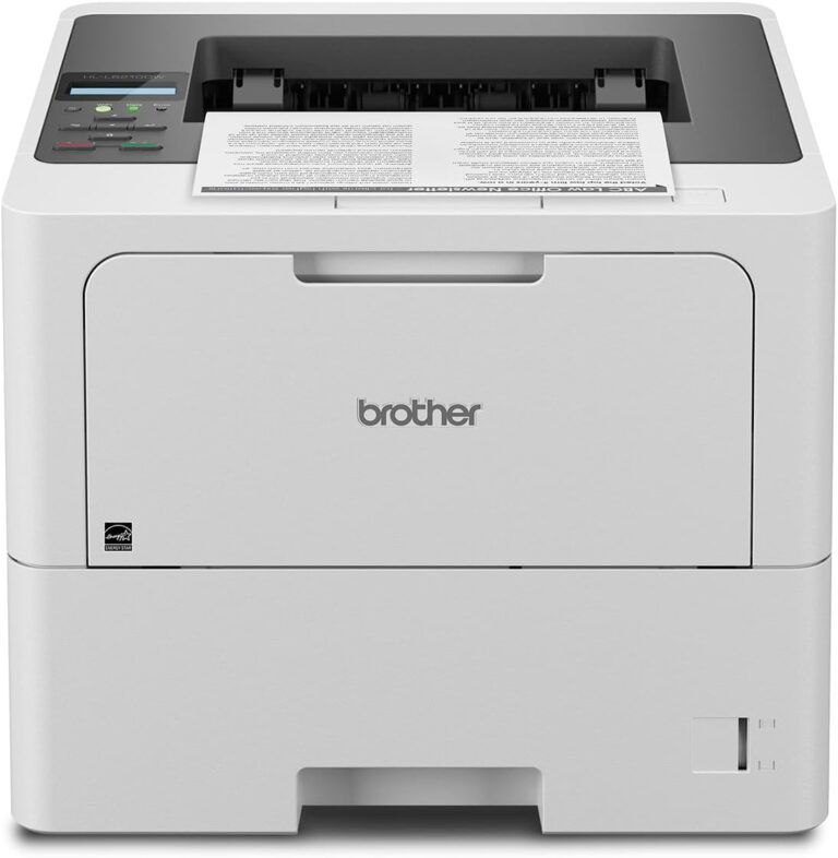 Brother HL-L6210DW Business Monochrome Laser Printer with Large Paper Capacity, Wireless Networking, and Duplex Printing, White