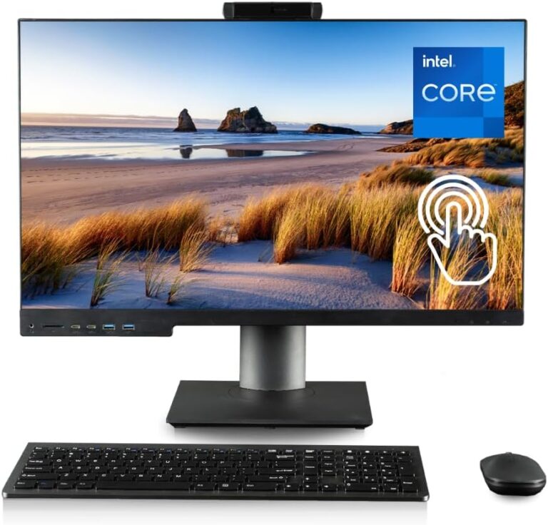 Envision 27" All-in-One Touchscreen Desktop (24-Core Intel i9-14900, 64GB RAM, 4TB NVME, WiFi 6 + BT, Windows 11 Pro, Web Cam, Type-C, Card Reader, DVD-RW, FHD, HDMI, KB/M - Business AIO Computer PC