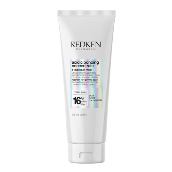 Redken Bonding Hair Mask For Dry, Damaged Hair Repair - Hydrating 5 Minute Liquid Hair Mask, Acidic Bonding Concentrate