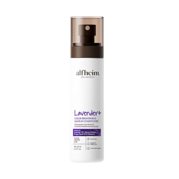 Lavender Purple Leave-In Conditioner Spray Repairs Blonde & Gray Hair Strengthens Dry Damaged Strands Lightweight Non-Sticky Formula Paraben & Sulfate-Free for On-the-Go & Post-Color Care