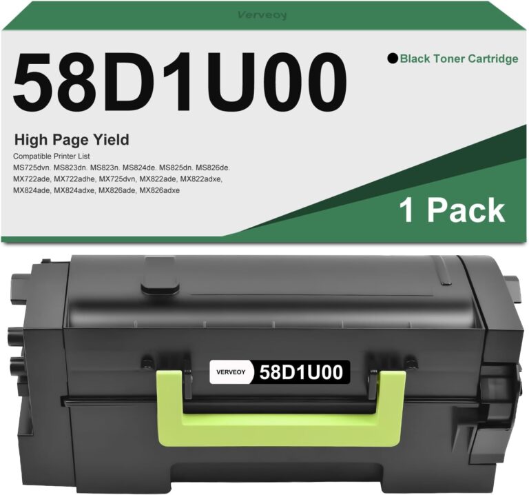 Remanufactured 58D1U00 Toner Cartridge Ultra High Yield Replacement for Lexmark 58D1U00 58D1U0E Black Toner Cartridge for MS823 MS725 MS825 MS826 MX722 MX725 MX822 Printer Toner (1-Pack, Black)