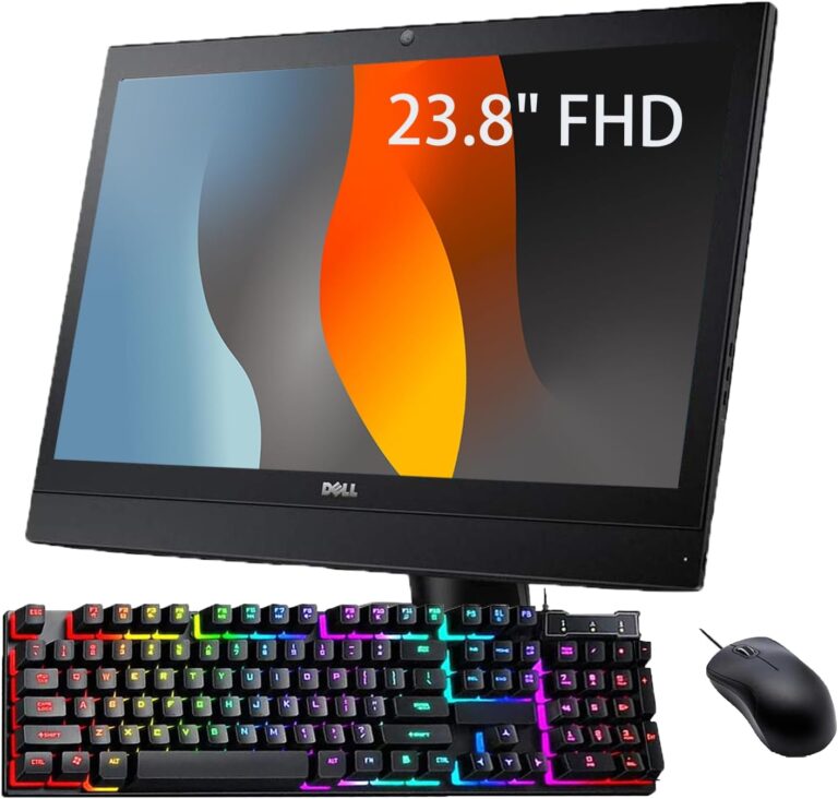 Dell Optiplex 7440 All-in-One Desktop Computer, 23.8" FHD(1920x1080) AIO Desktop, Core i5-6500, 16GB RAM, 512GB SSD, Mouse & RGB Keyboard, USB WiFi & BT, Windows 10 Pro (Renewed)