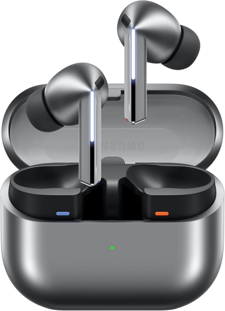 SAMSUNG Galaxy Buds 3 Pro AI True Wireless Bluetooth Earbuds, Noise Cancelling, Sound Optimization, Redesigned Comfort Fit, Silver [US Version, Amazon Exclusive, 2Yr Warranty]