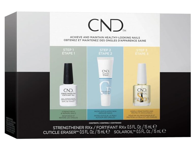 CND™ CARE.CONDITION.COAT™ KIT – Nail Strengthener, Cuticle Cream & Oil - Strengthener RXx, Cuticle Eraser & SolarOil - 3-Piece Nail Treatment