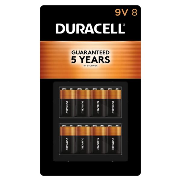 Duracell 9V Alkaline Batteries, 8-count