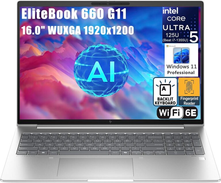 HP Elitebook 660 G11 16" FHD+ Business Laptop Computer, Intel 12-Core Ultra 5 125U (Beat i7-1355U), 32GB DDR5 RAM, 1TB PCIe SSD, WiFi 6E, Backlit Keyboard, Fingerprint Reader, Windows 11 Pro, AZ-XUT